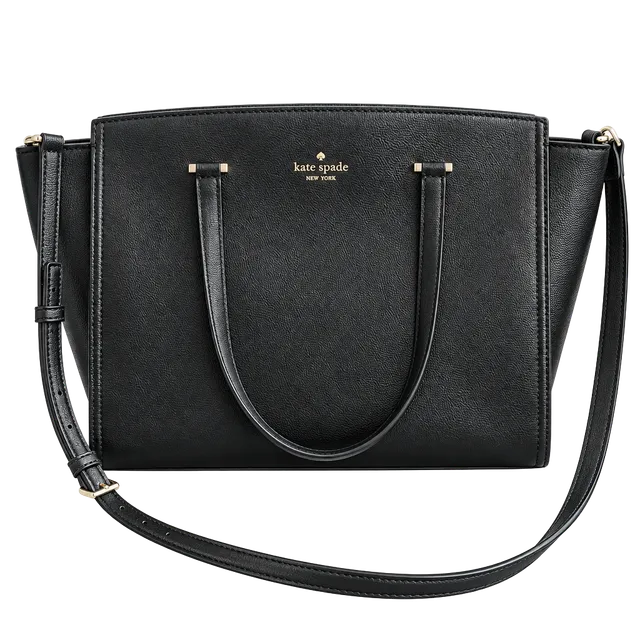 Kate Spade New York Patterson Drive Geraldine Black Leather Satchel Handbag