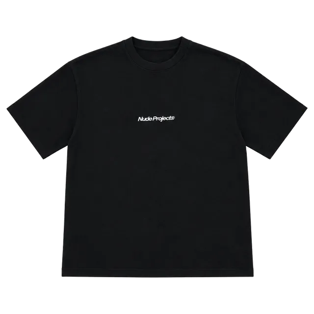 Nude Project Black Logo T-Shirt Size M