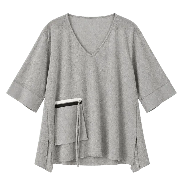 IC By Connie K Top Gray Mesh 292