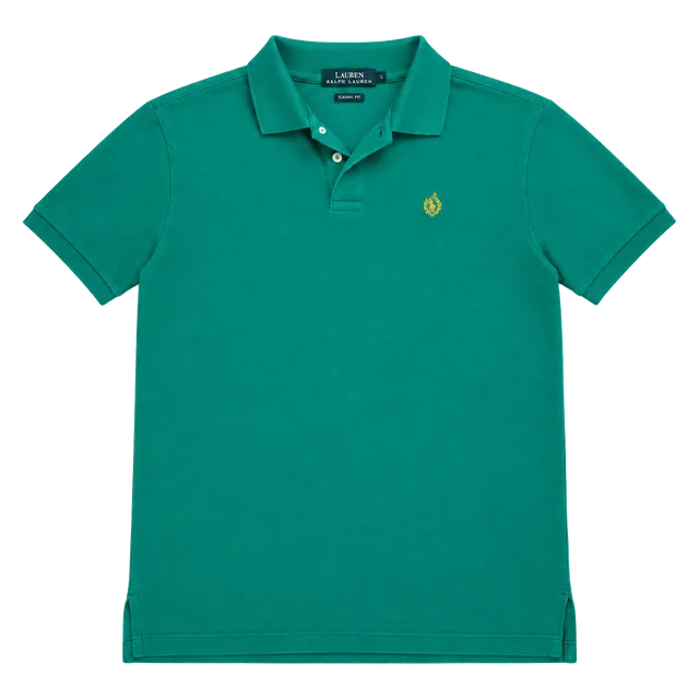 Lauren Ralph Lauren Polo Shirt Size L Green Cotton Crest Logo