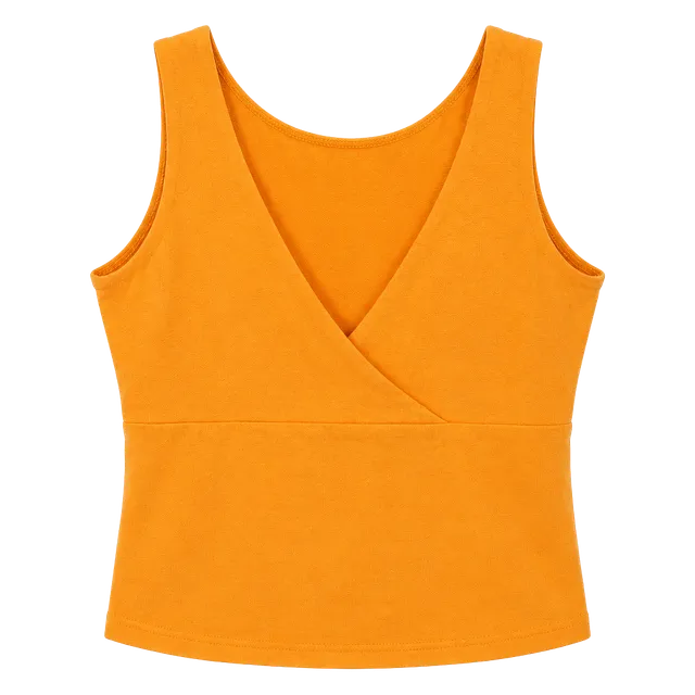 Energie V-Neck Tank Top Size M Orange Cotton Spandex