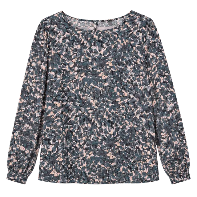 Zac & Rachel Blouse Size L Multicolor Animal Print Long Sleeve