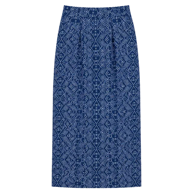 Rip Skirt Hawaii Skirt Size Small Blue White Pattern Wrap
