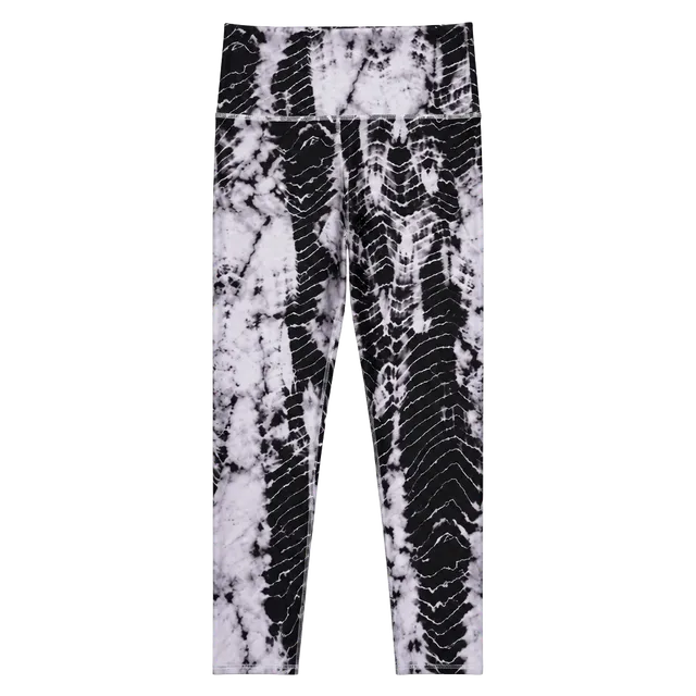 Evolution and Creation The Mia Legging Size L Black White Tie Dye