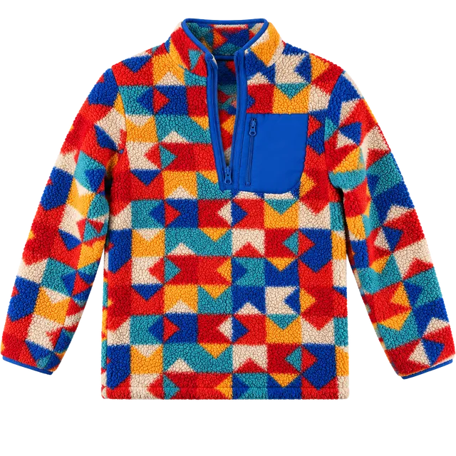 1673 Cat & Jack 1/4 Zip Fleece Jacket M (8/10) Multicolored