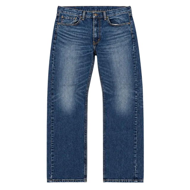 Levi's 505 Regular Fit Jeans W33 L30 Blue Distressed Denim
