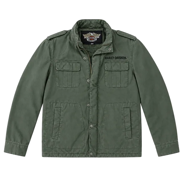 Harley-Davidson Olive Green Jacket Eagle Logo