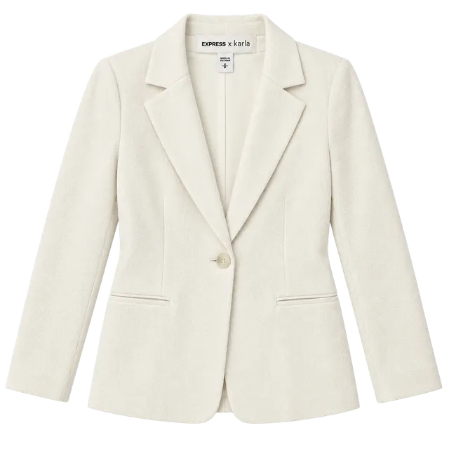 EXPRESS x karla Blazer Size S White New With Tags