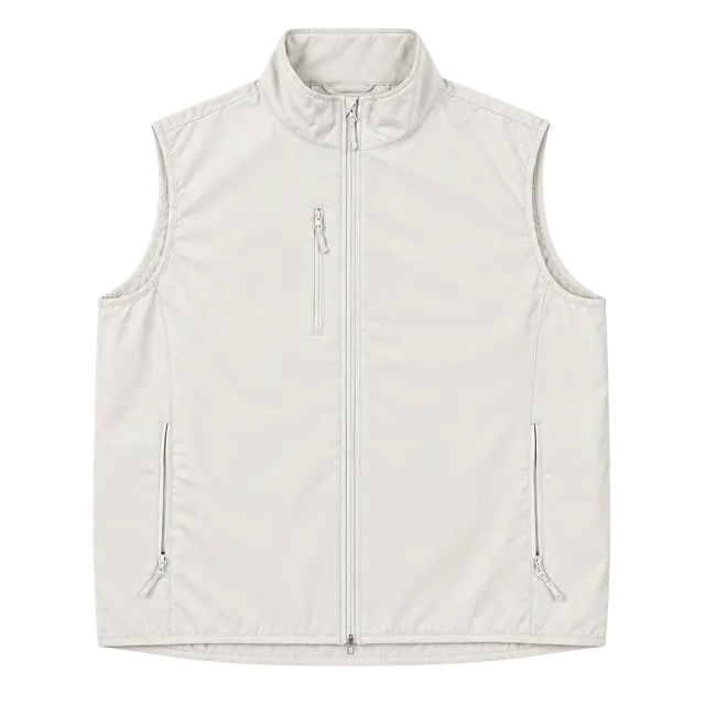 Softshell Full Zip Vest Size US 3XL White Fleece Lined