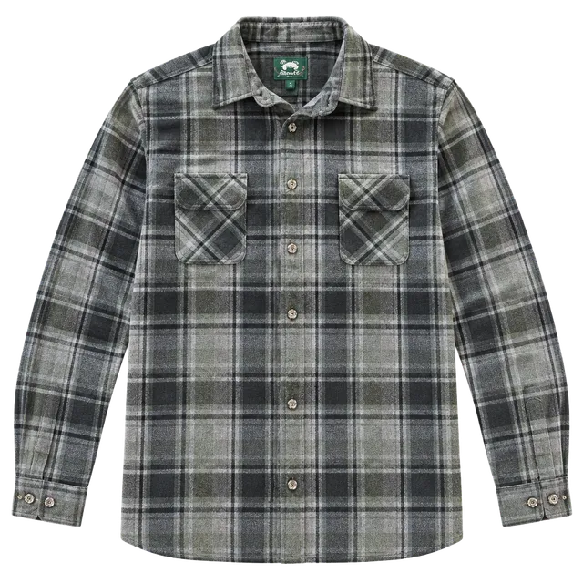 Stillwater Supply Co. Plaid Flannel Shirt Size L Green Black Long Sleeve