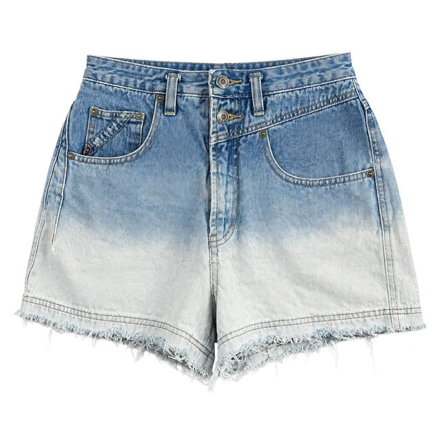 Vintage y2k Unionbay High Rise Denim Shorts Blue Ombre Distressed