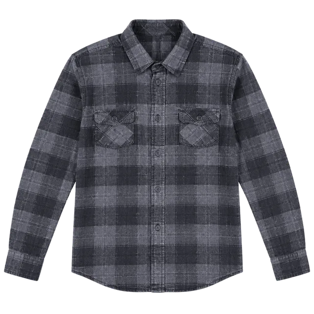 Harley-Davidson Plaid Long Sleeve Shirt Size S Gray