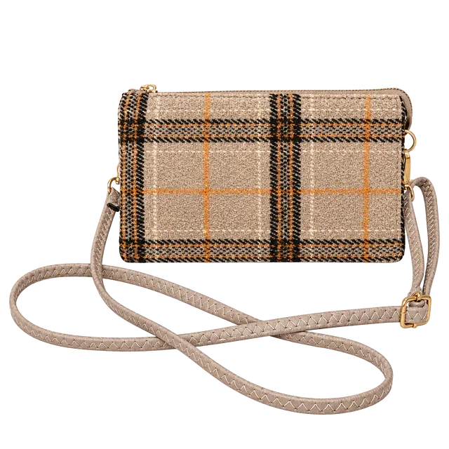 Jen & Co Riley Plaid Vegan Crossbody