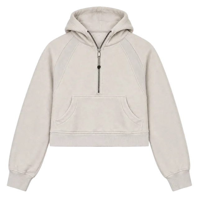 Lululemon Scuba Oversized Half-Zip Hoodie XS/S Beige