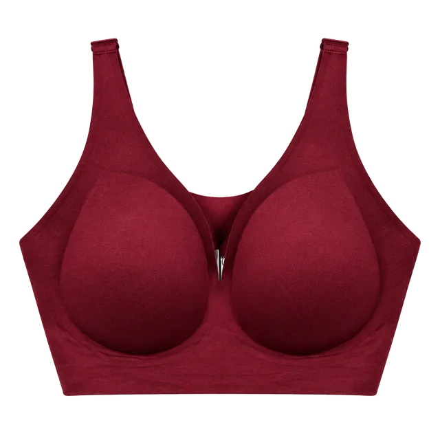 WU63 XXL Auden Luxury Collection Luxe Stretch Unlined Long Line Bralette Red NWT