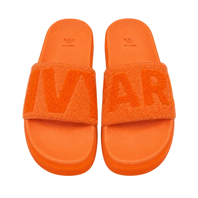 Adidas x Ivy Park IVP Slide Size 7 Men / 8 Women Orange Slides