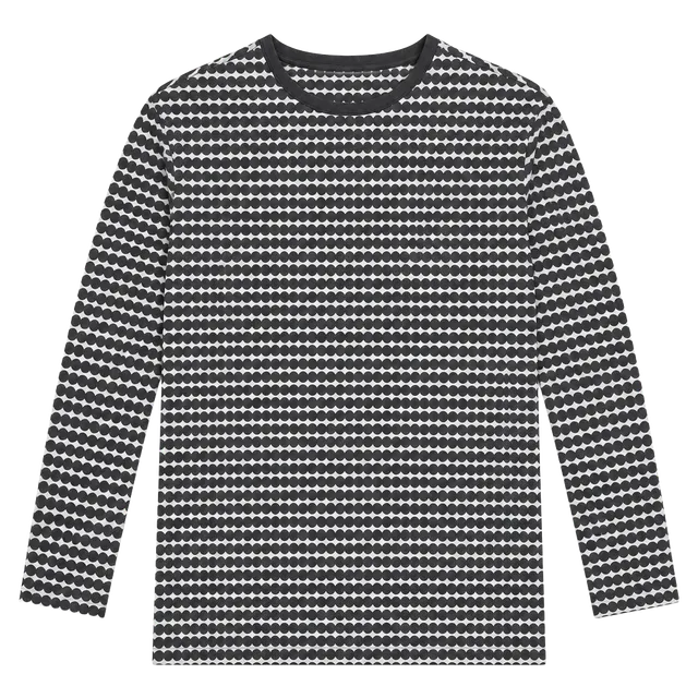 Marimekko x Uniqlo Rasymatto Tunic Dress Size 11-12 Black White Polka Dot