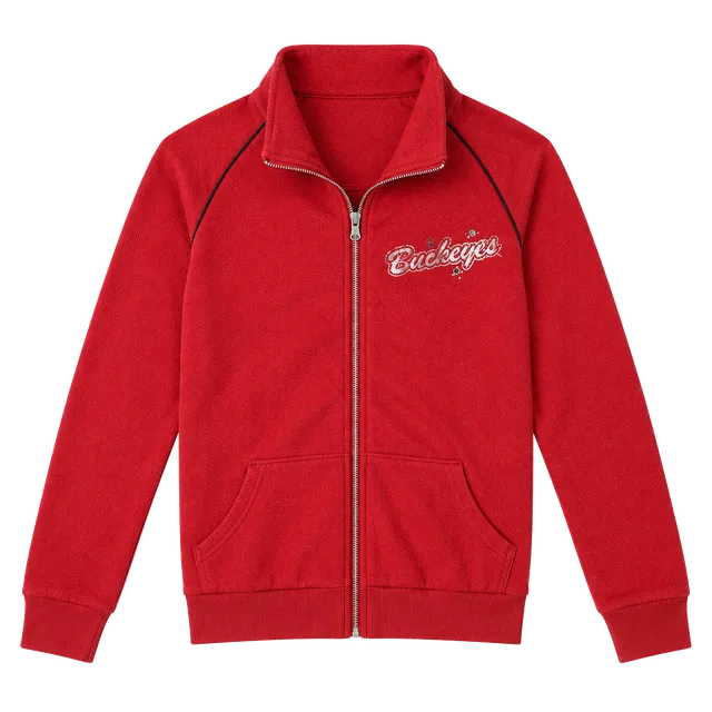 🏈 Vintage Ohio State Buckeye Red Zip Up Sweatshirt ❤️ size S