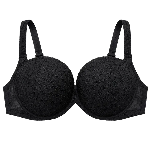 Victoria's Secret Lace Push-Up Bra Size 36DD Black