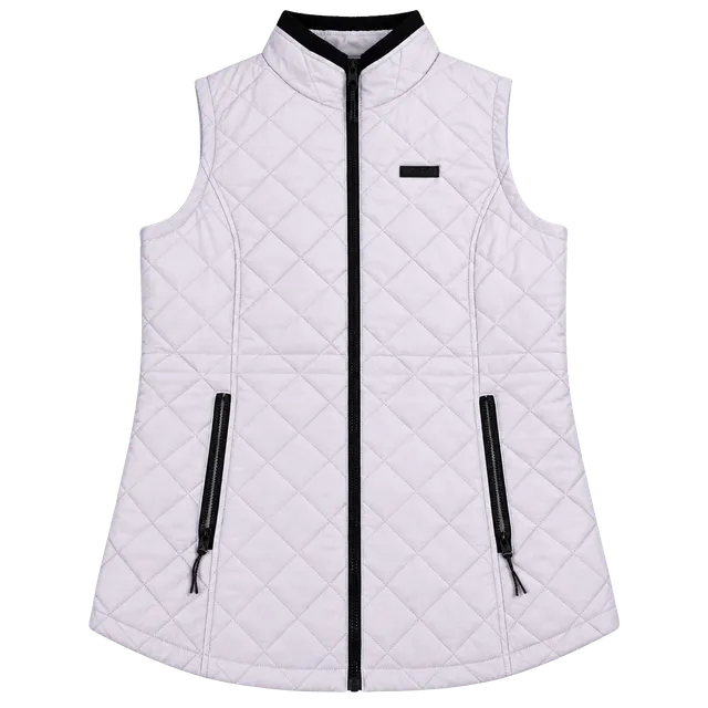 Nautica Quilted Full Zip Vest Light Purple Size Small