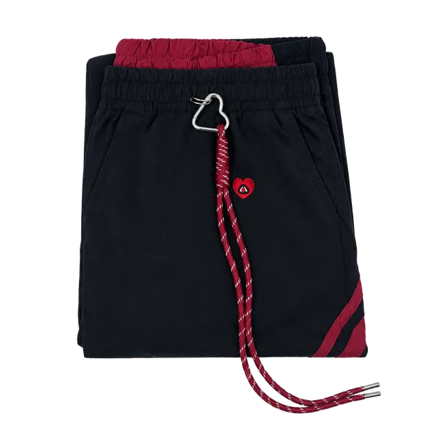 Aelfric Eden Black and Red Joggers Size Large Women's NEW