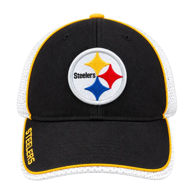 Reebok NFL Pittsburgh Steelers Hat Black White Mesh Strapback