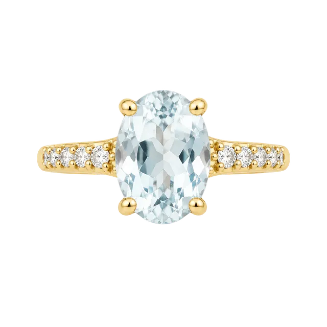Gold-Tone Oval Cut stone Stamped S925 engagement Ring unbranded. 