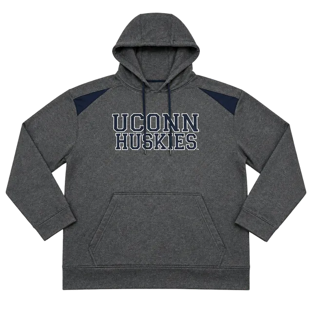 UConn Huskies Hoodie Mens Gray Navy Pullover NCAA College Sweatshirt No Size