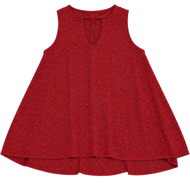 Jennifer Lopez Keyhole Tank Top Size M Red Sleeveless Blouse