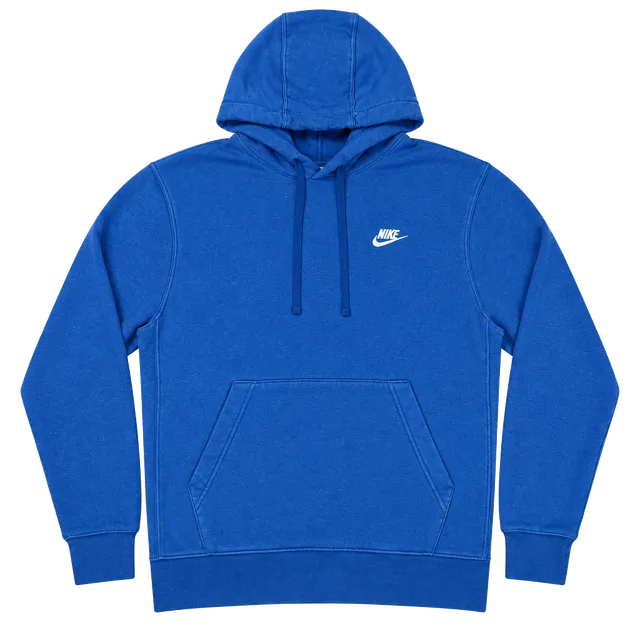 Nike Hoodie Size M Blue Embroidered Swoosh Pullover Sweatshirt
