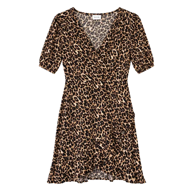 Vila Leopard Wrap Dress