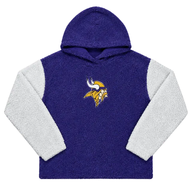 NFL Team Apparel Minnesota Vikings Sherpa Hoodie Girls Size XL Purple