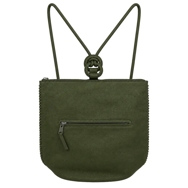 NWOT Treasure & Bond Olive Green Leather Convertible Backpack Purse