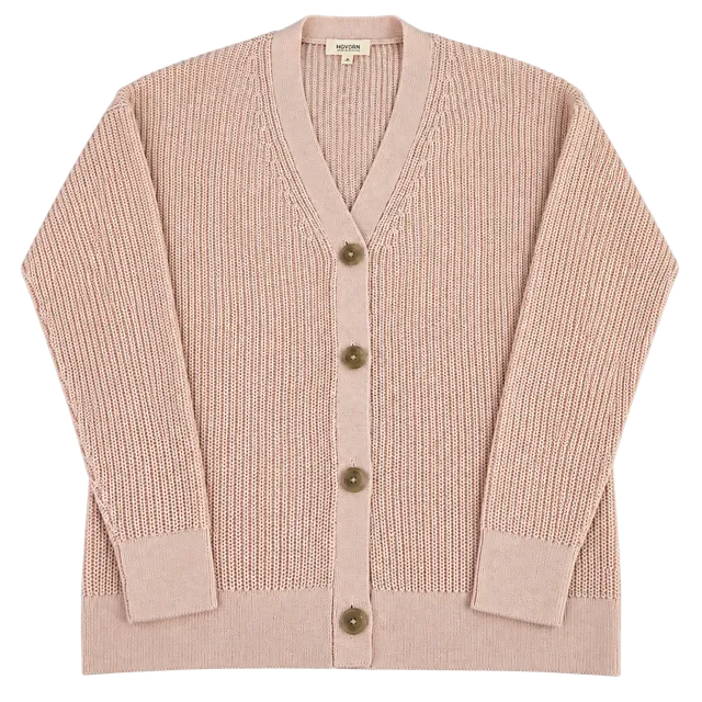 Haven Well Within Cardigan Size M Pink Organic Cotton V-Neck Sweater