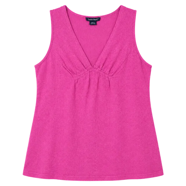 Taylor Marc Tank Top Size L Pink V-Neck Sleeveless