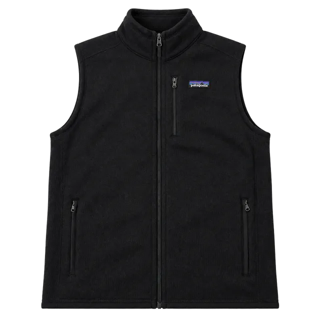 Patagonia Better Sweater Vest Size L Black Fleece Full Zip