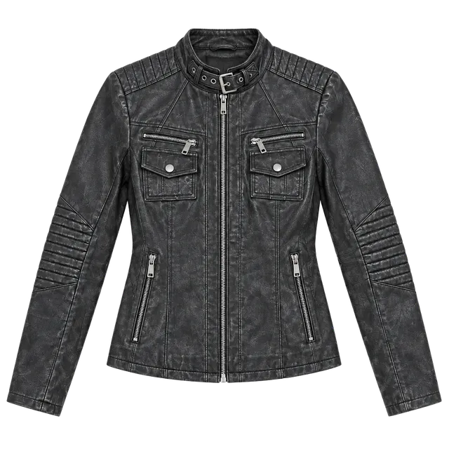 Women’s Vintage Michael Kors Leather Motorcycle Jacket Size S Black Biker Zip