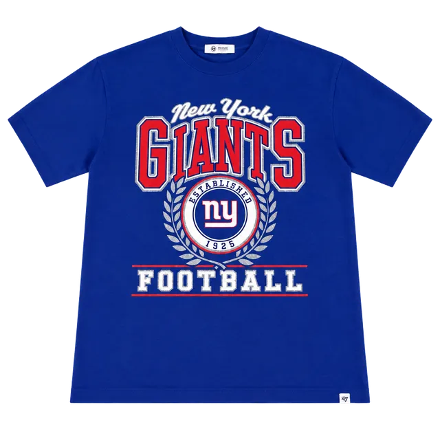 47 Brand New York Giants Football T-Shirt Size Medium Blue Graphic Tee