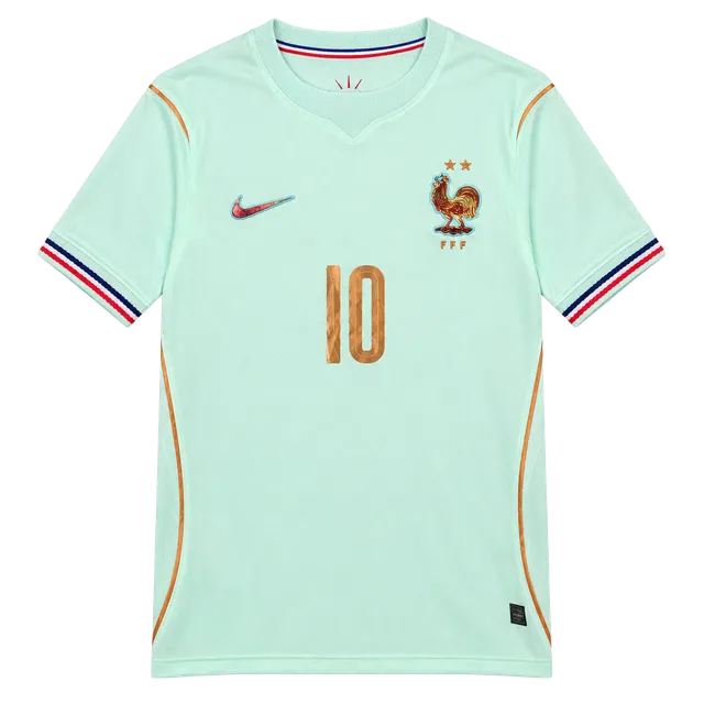 Nike France Mbappe 10 Size S Soccer Jersey Mint Green