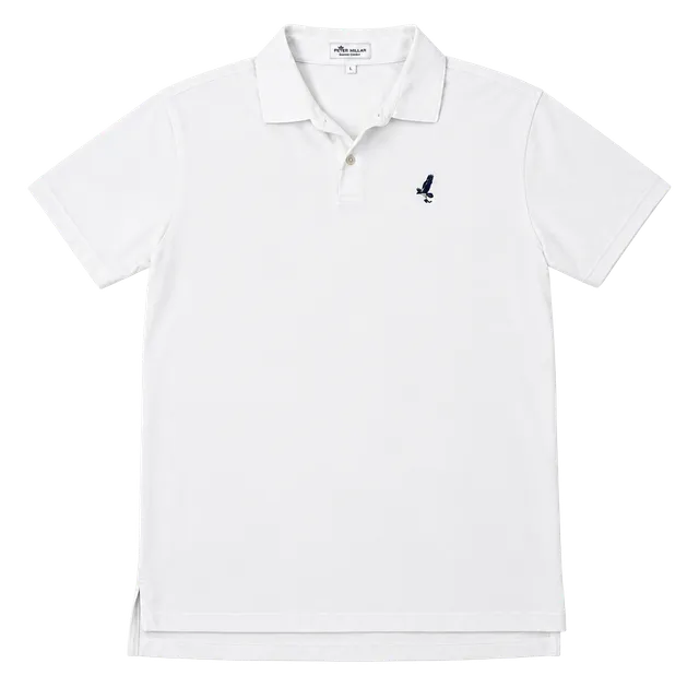 Peter Millar Summer Comfort Polo Shirt Size L White Logo Golf