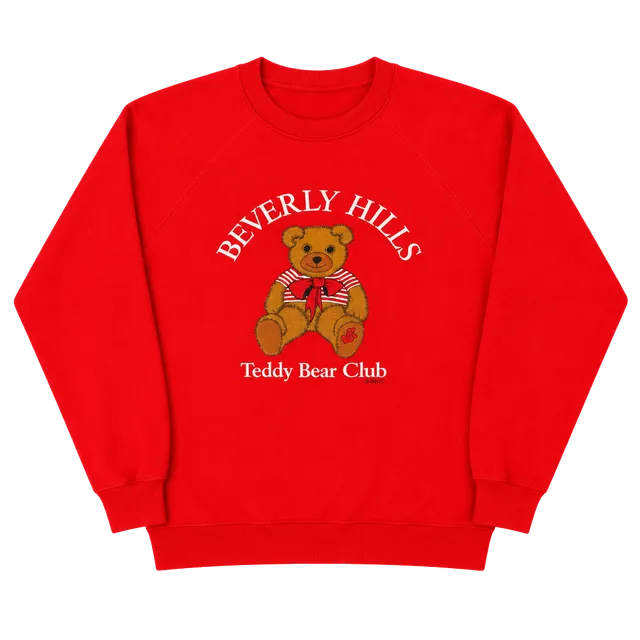 Vintage 90’s Beverly Hills “Teddy Bear Club” Red Sweatshirt Women’s Medium