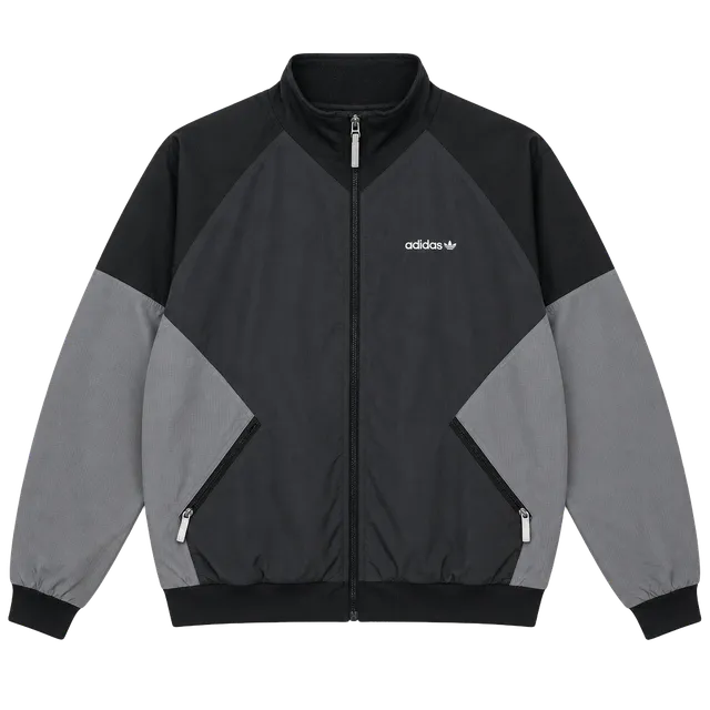 Adidas Originals Track Jacket Size M Black Gray Full Zip