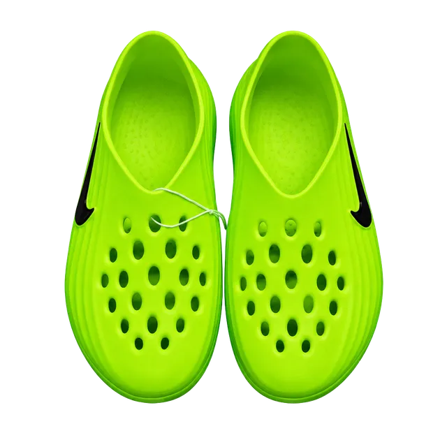 Nike One-Glow Green Foam Clogs Shoes
