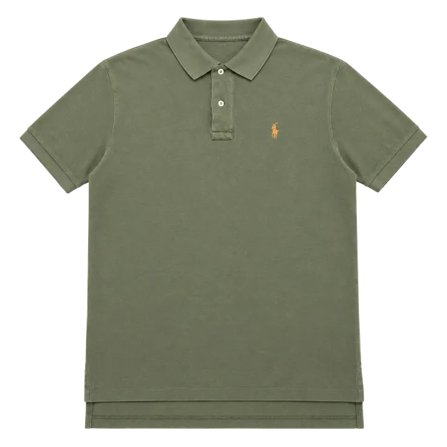 Vintage Fade Polo Ralph Lauren Polo Shirt Size L Olive Green Cotton Short Sleeve