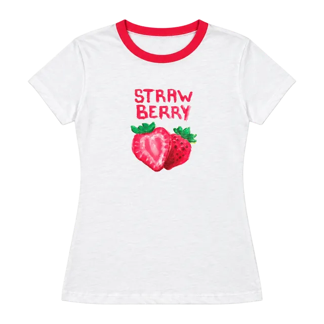 Letluv For Anthropologie Strawberry T-Shirt Size XXS