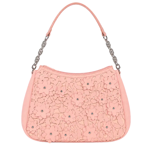 Liz Claiborne Pink Floral Applique Shoulder Bag