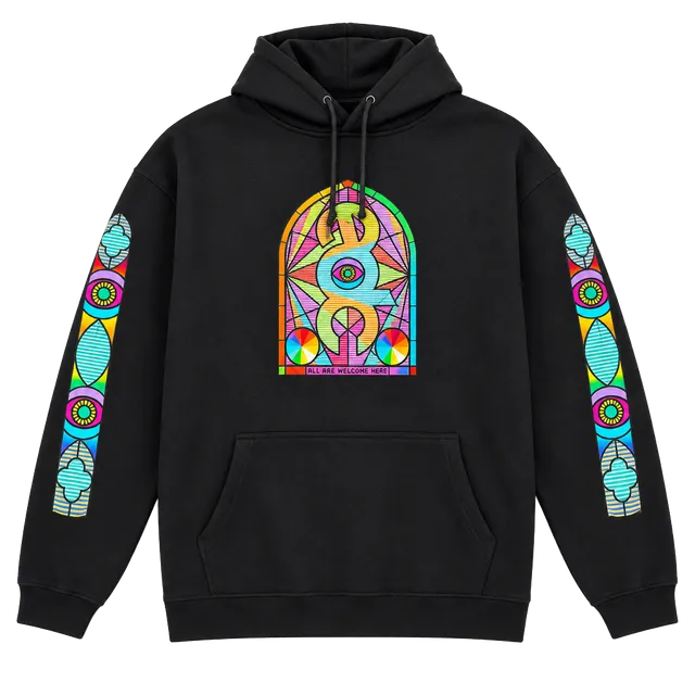 Insomniac EDC Festival Hoodie Size L Black All Are Welcome Here Lineup