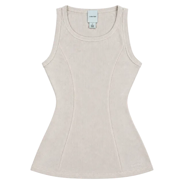 Calvin Klein Size M Women's Viscose Sleeveless Crewneck Tank Top