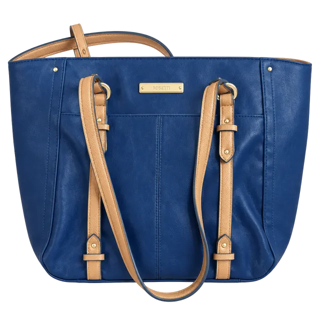 Rosetti Blue and Tan Shoulder Bag Tote