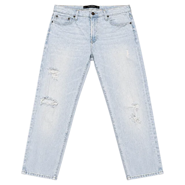 Hollister Slim Straight Jeans W32 L32 Light Wash Distressed Epic Flex